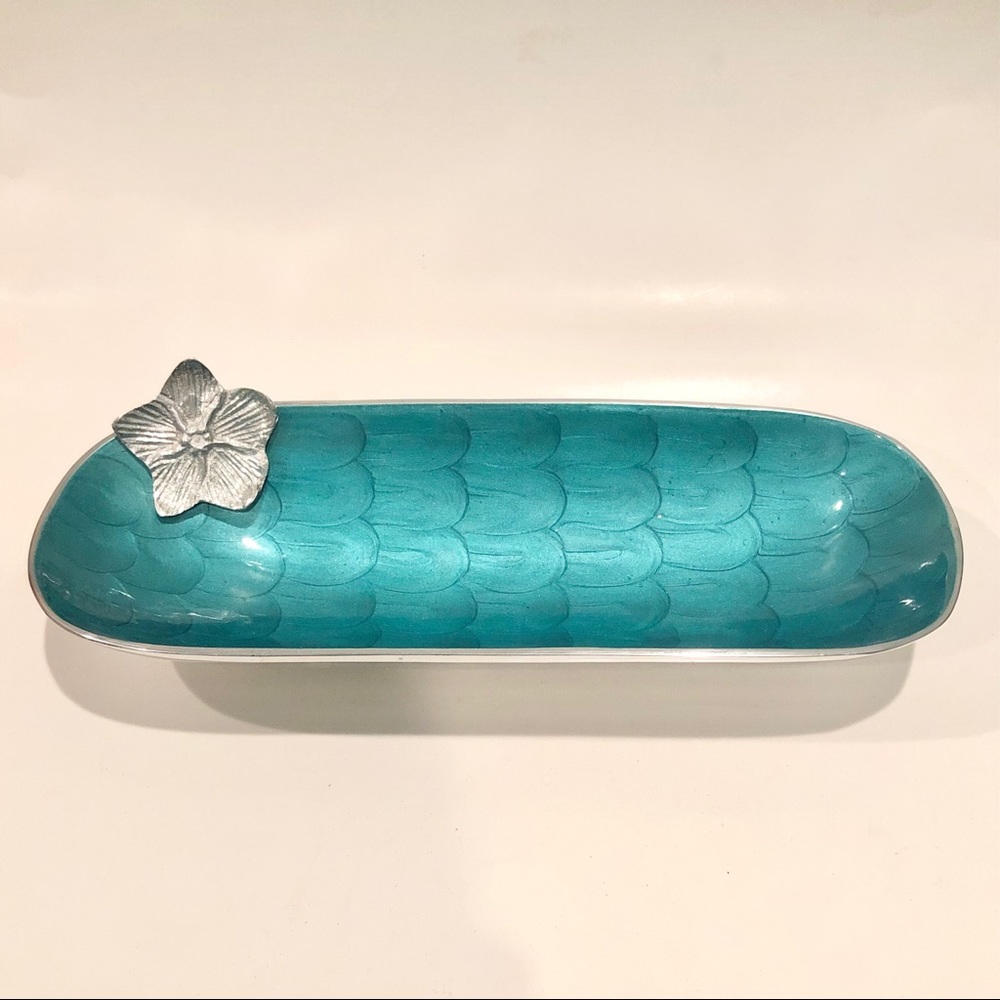 Shimmery Blue Decorative Trinket Dish/Bowl